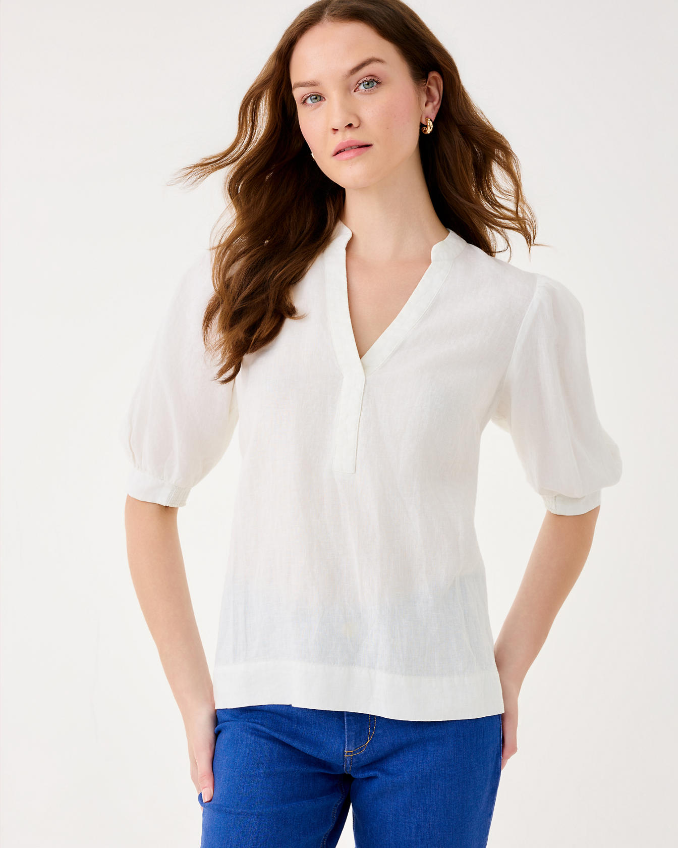 Mialeigh Linen Top