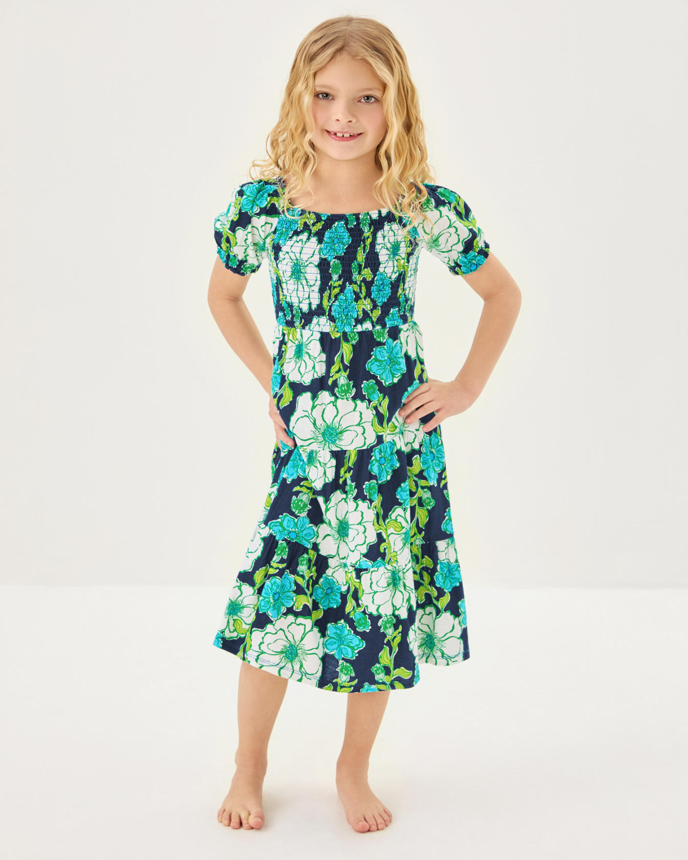 Girls Mini Jilly Sleeved Midi Dress - Image 3