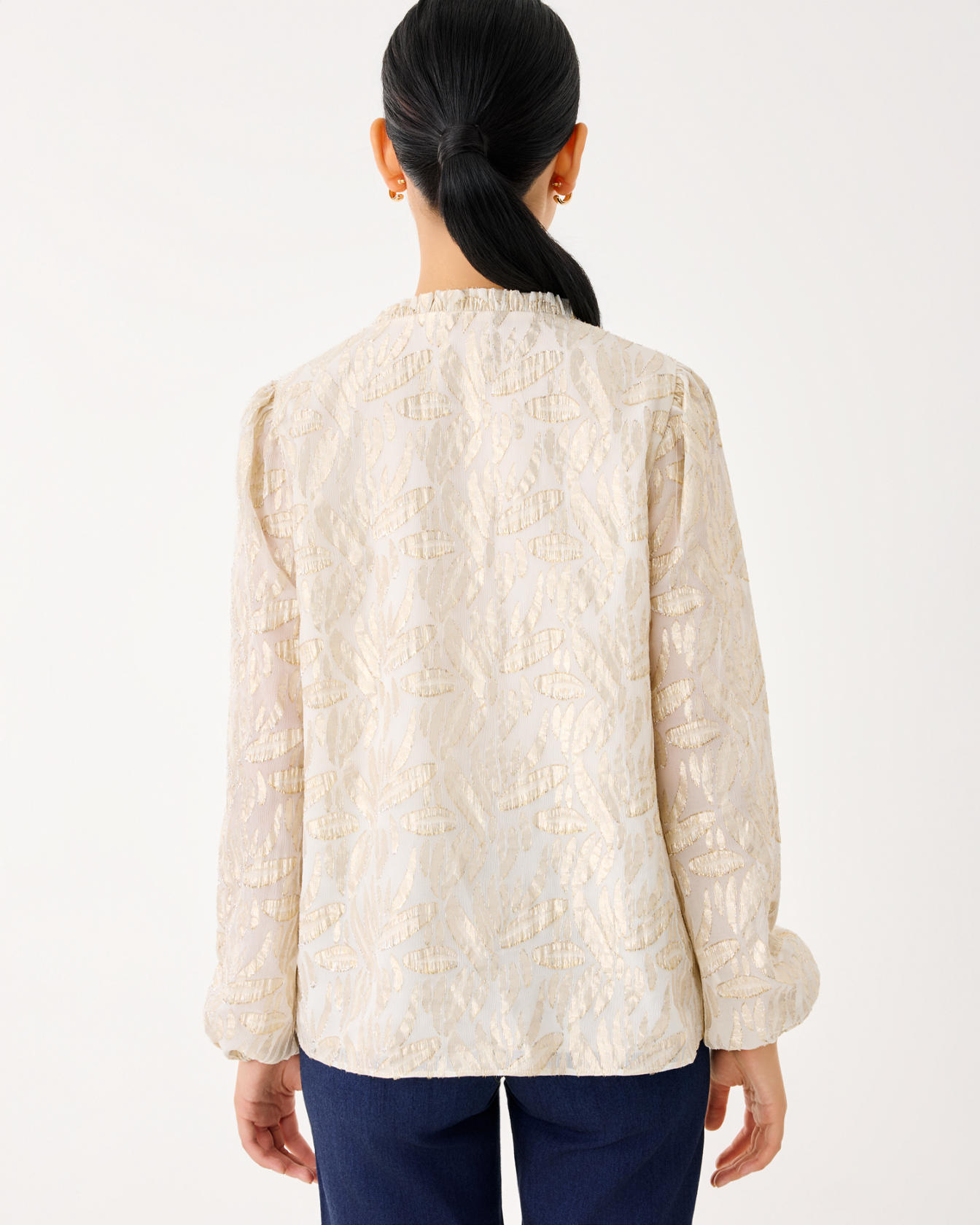 Giana Long Sleeve Silk Top - Image 2