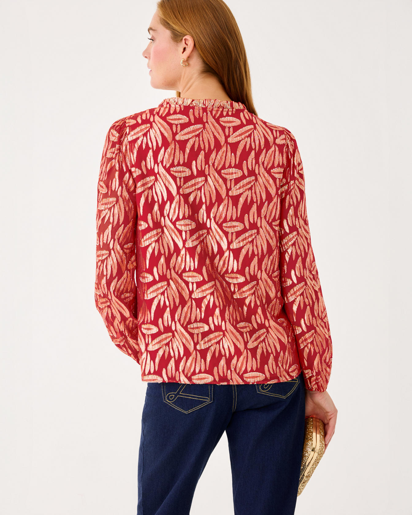 Giana Long Sleeve Silk Top - Image 7