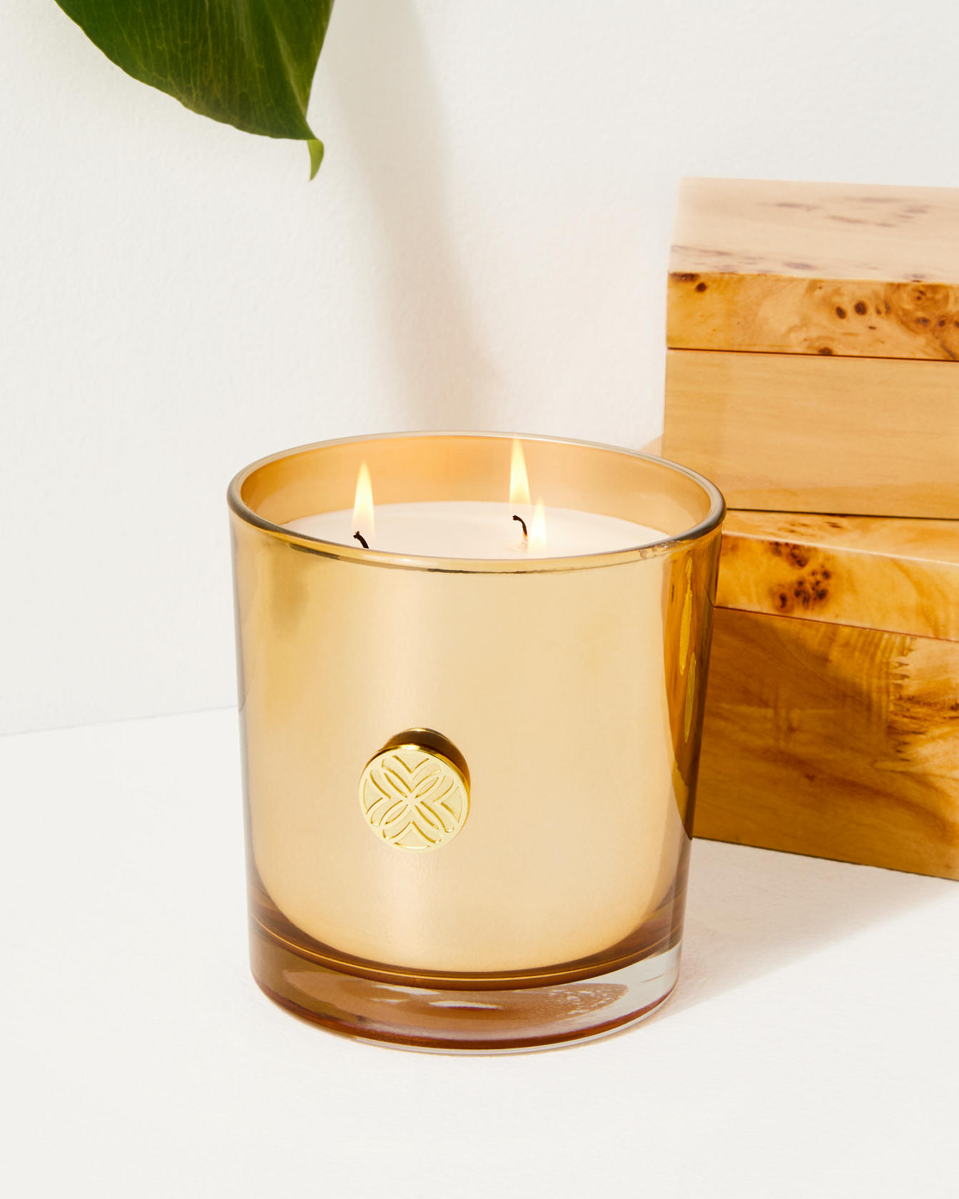 Gold Glass Candle - Image 2