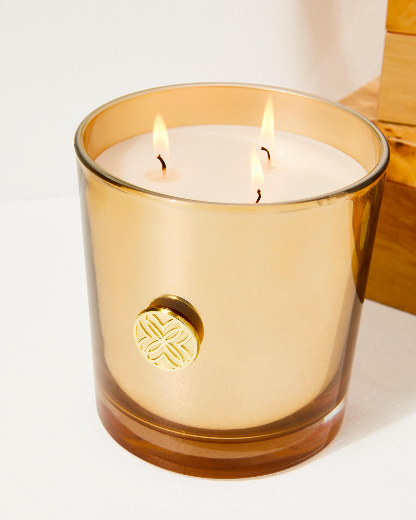 Gold Glass Candle - Image 3