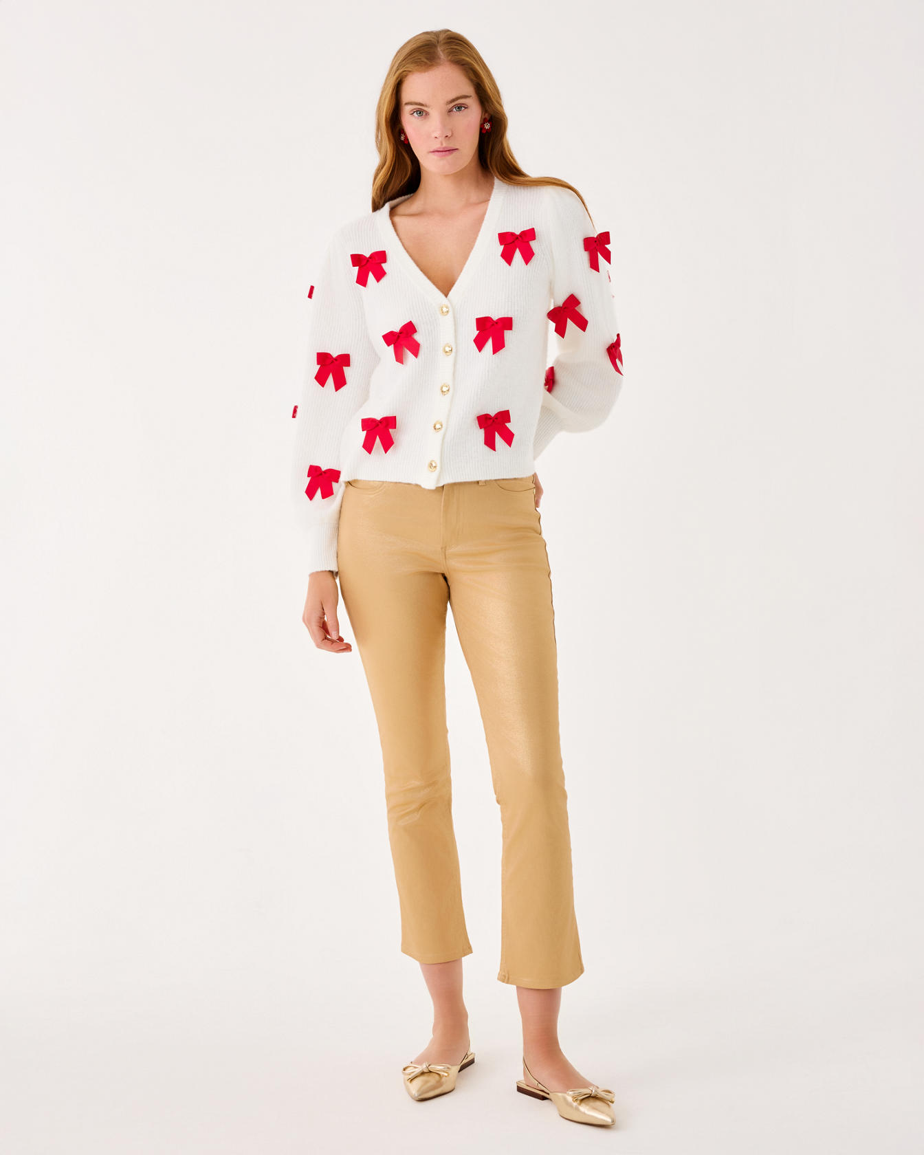 28" Liza Shimmer Crop Flare Jean