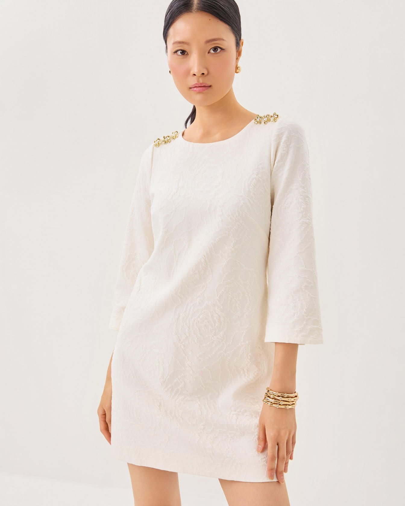 Annwyn 3/4 Sleeve Shift Dress