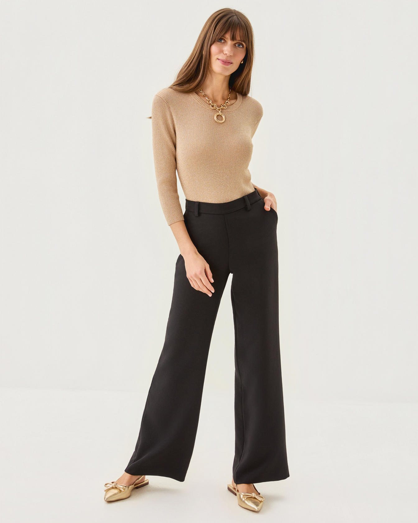 32" Celesta High Rise Palazzo Pant