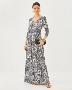 Roslynne V-Neck Maxi Dress