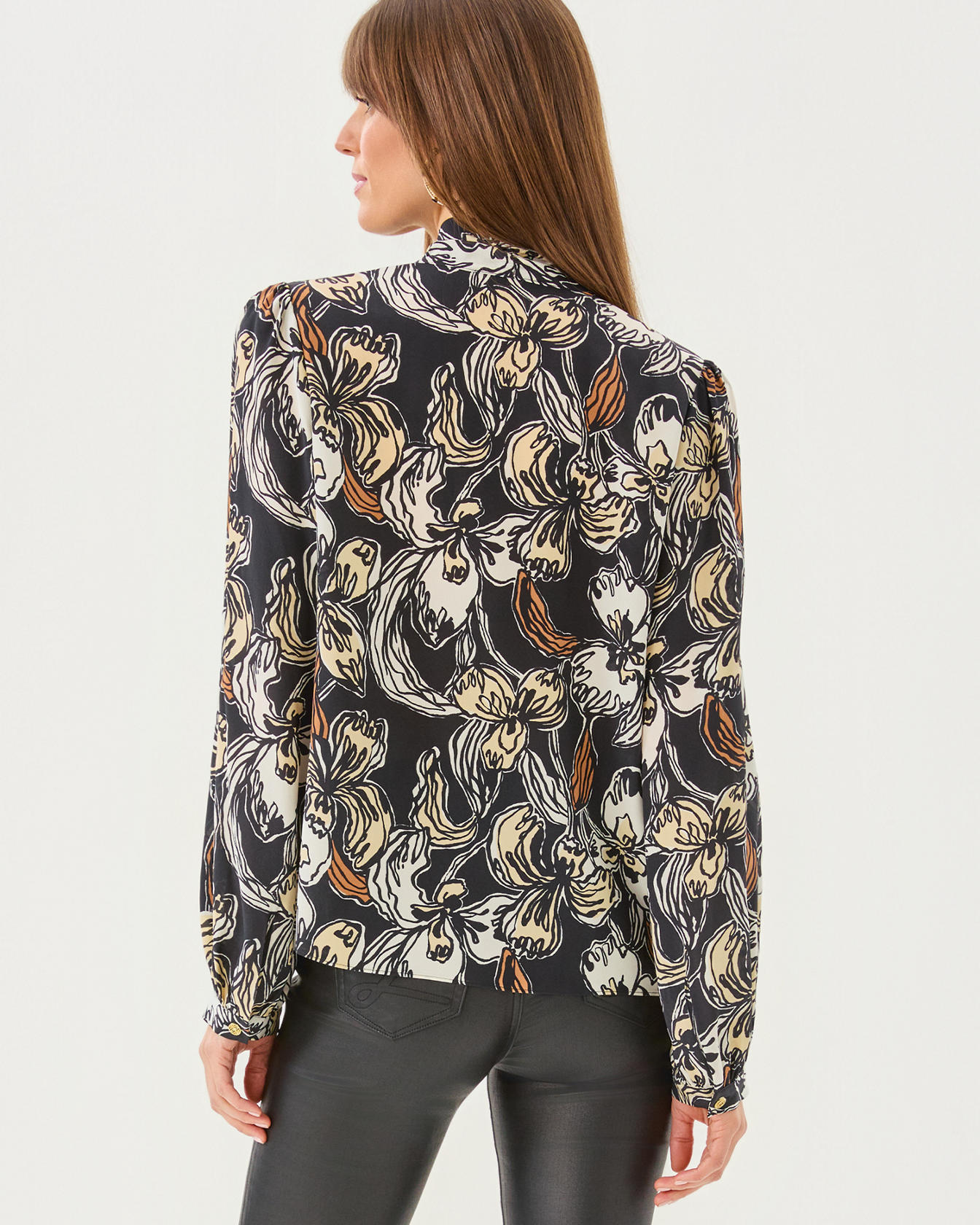 Elanor V-Neck Silk Top - Image 2