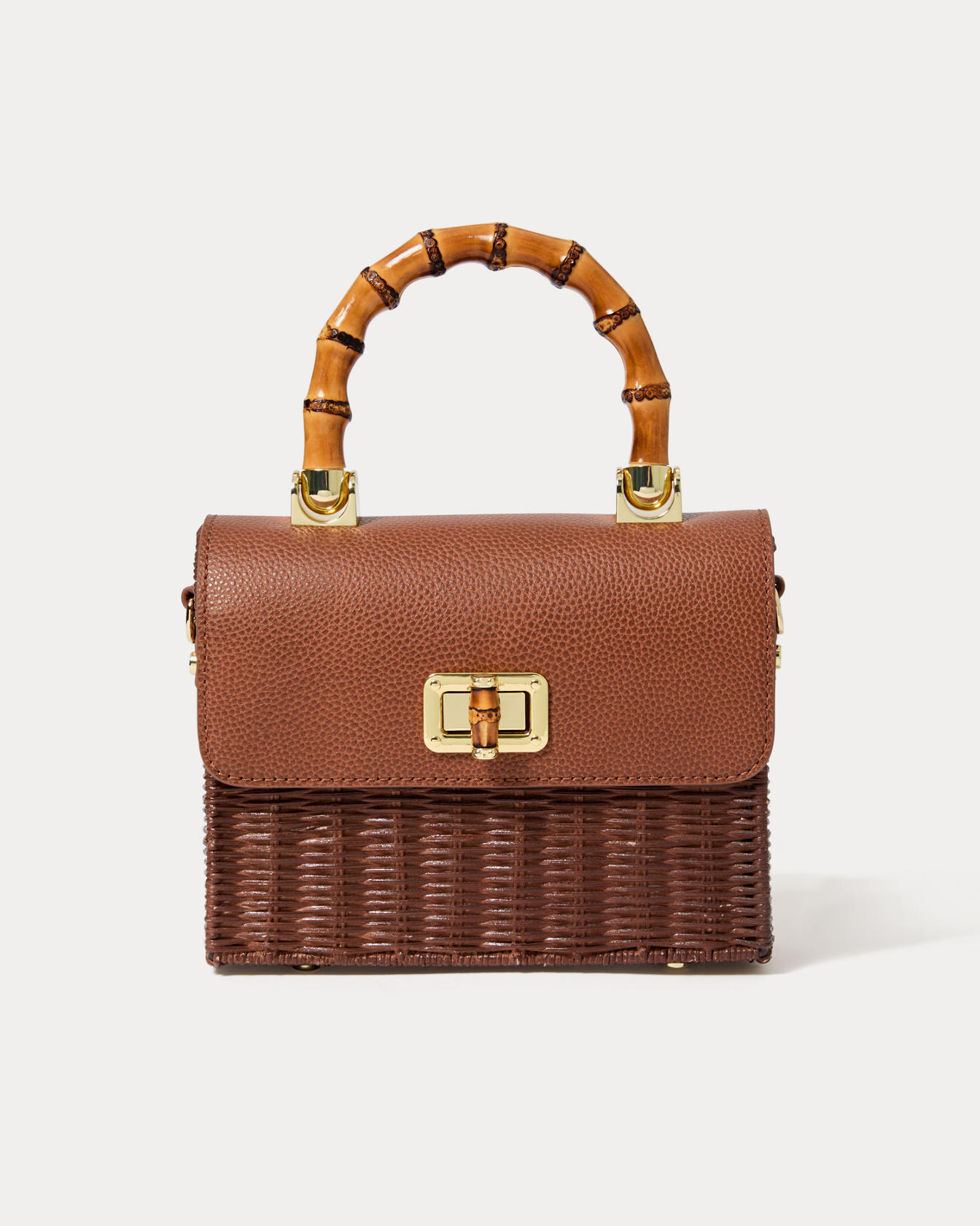 Maura Wicker Top Handle Bag