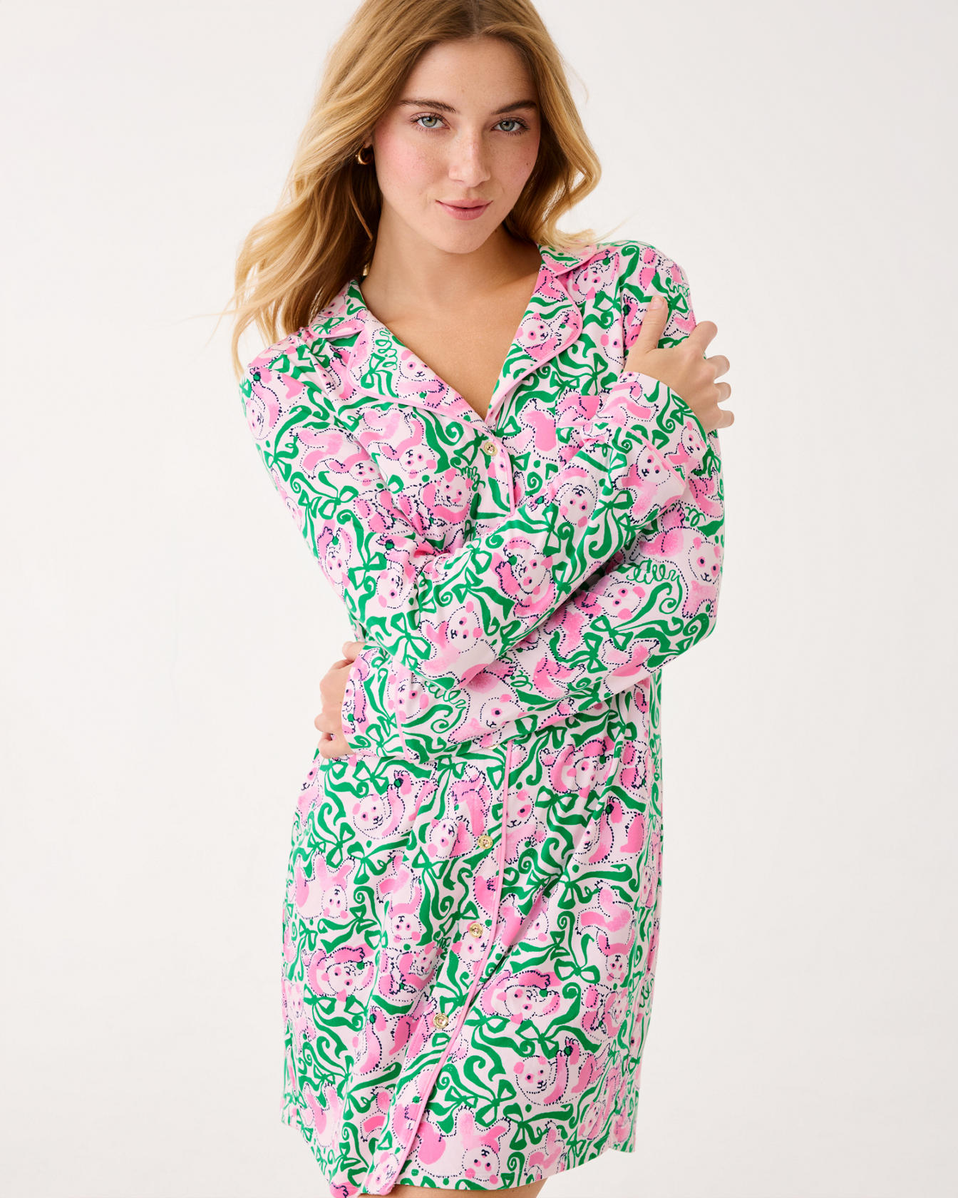 Brona Pajama Sleep Dress