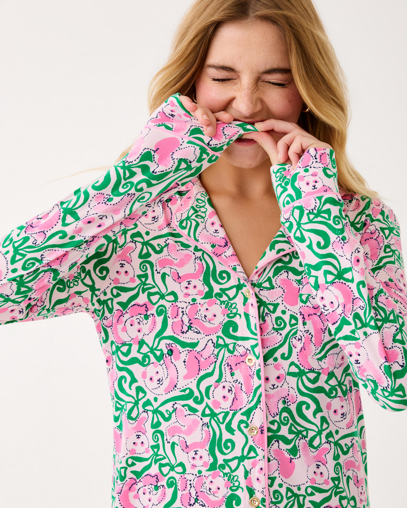 Brona Pajama Sleep Dress - Image 4