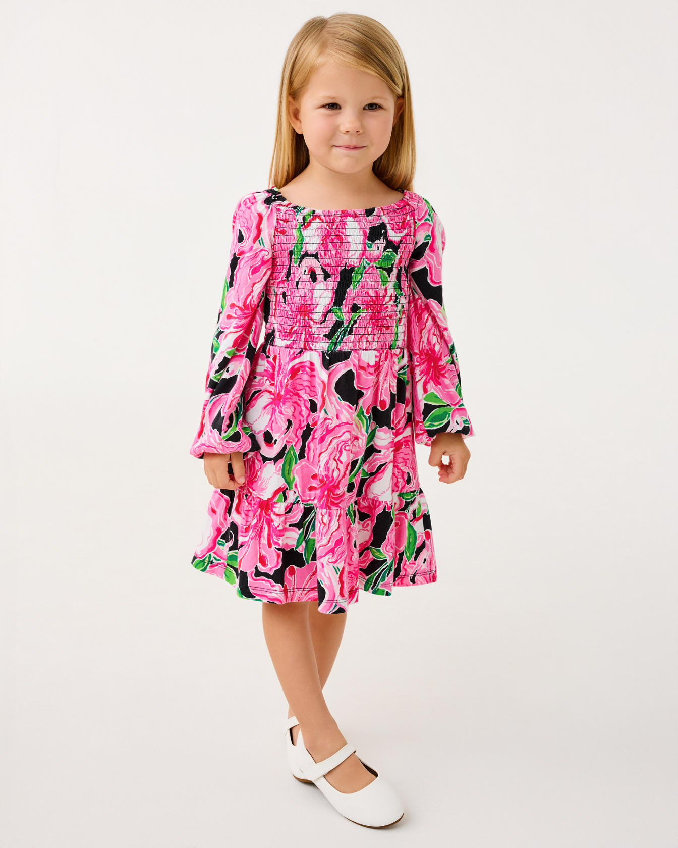 Girls Mini Jilly Long Sleeve Dress - Image 7