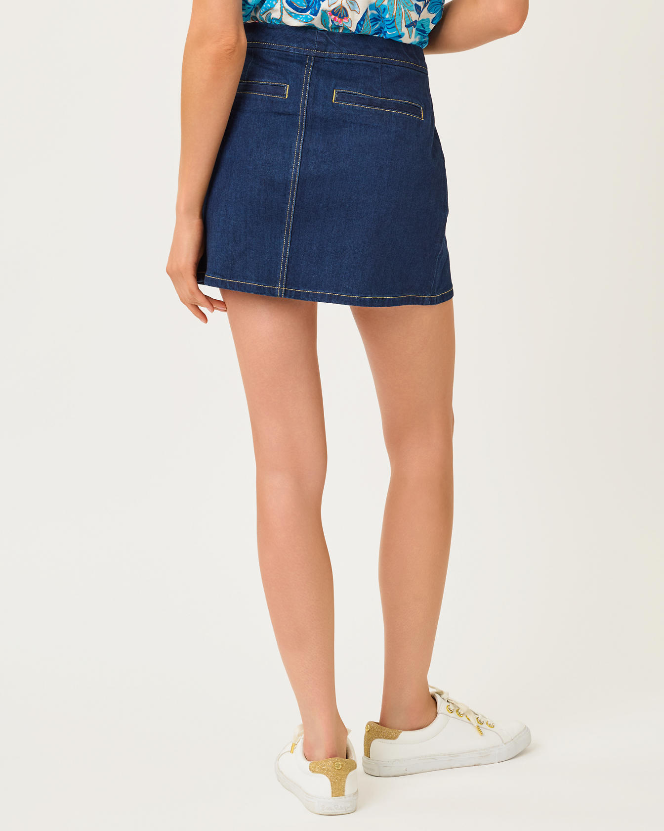 Colette Stretch Denim Skirt - Image 2