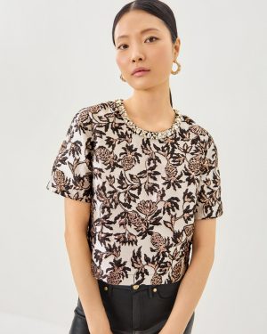 Folie Beaded Cropped Top