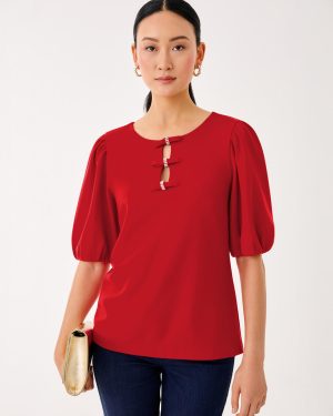 Ethenia Bow Knit Top
