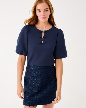 Ethenia Bow Knit Top