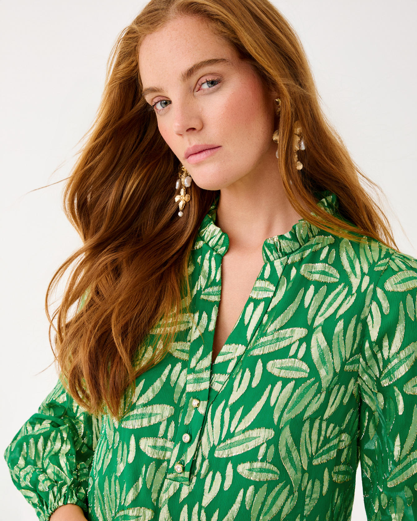 Evaline Silk Popover Dress - Image 10