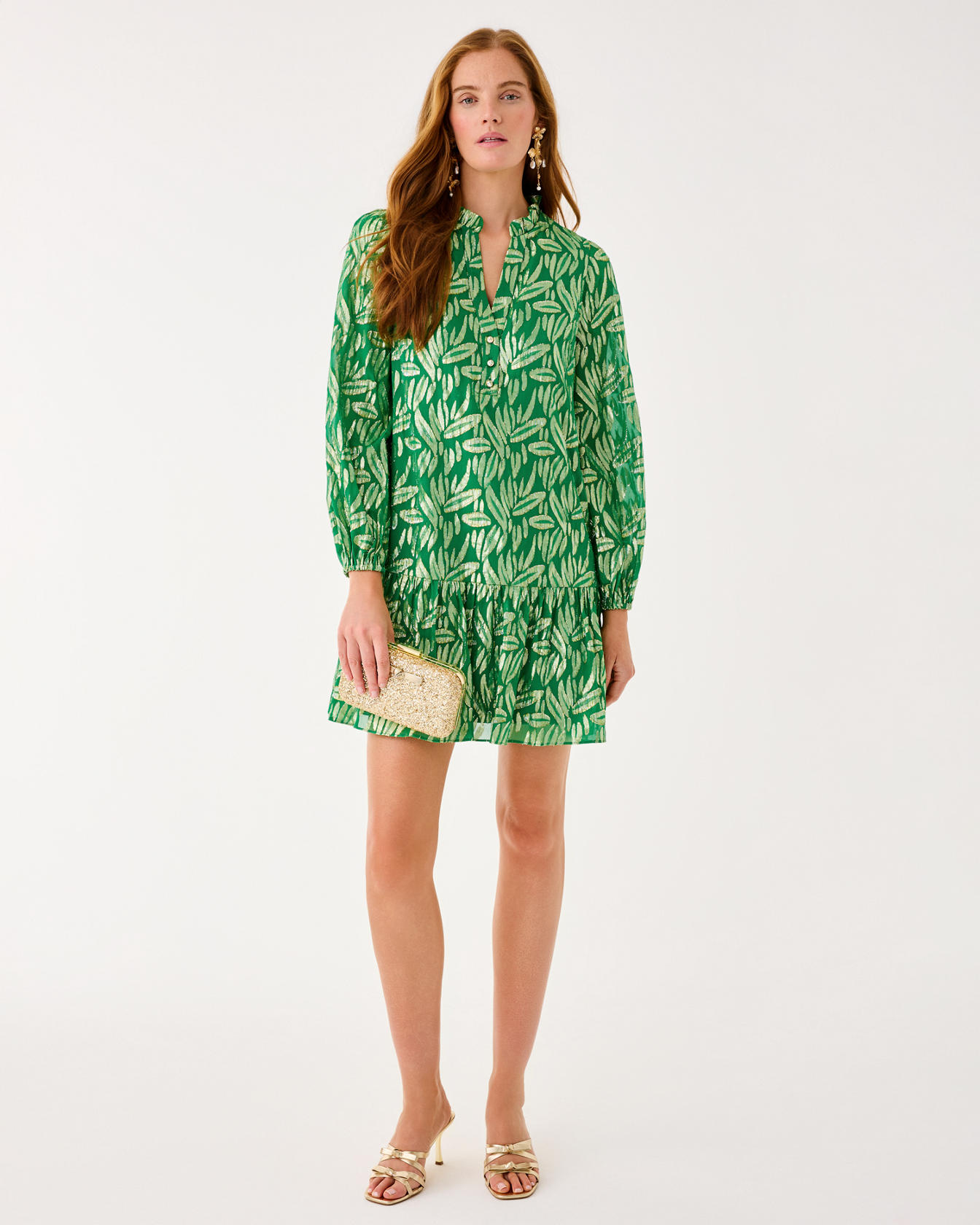 Evaline Silk Popover Dress - Image 13