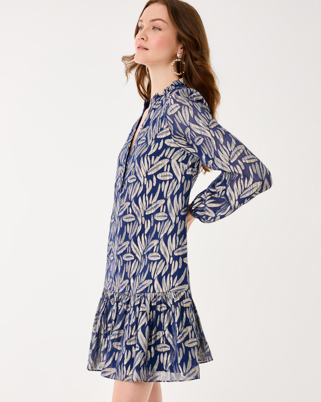 Evaline Silk Popover Dress - Image 3