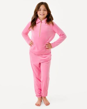 Girls Mini Eleni Velour Pullover