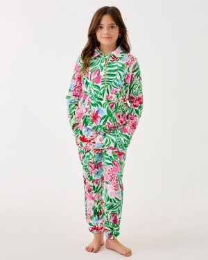 Girls Mini Eleni Velour Pullover