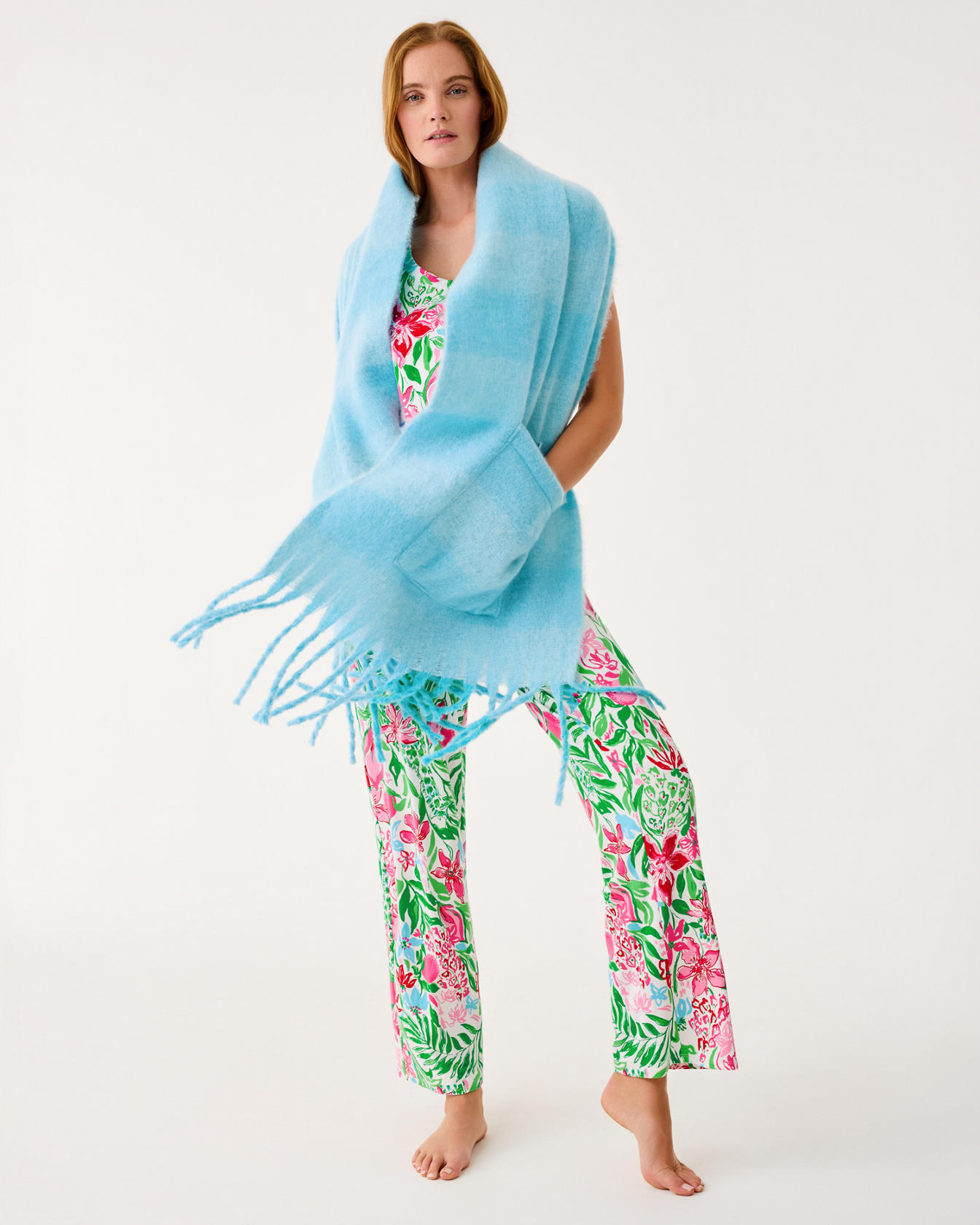 Camelia Fringe Wrap - Image 3