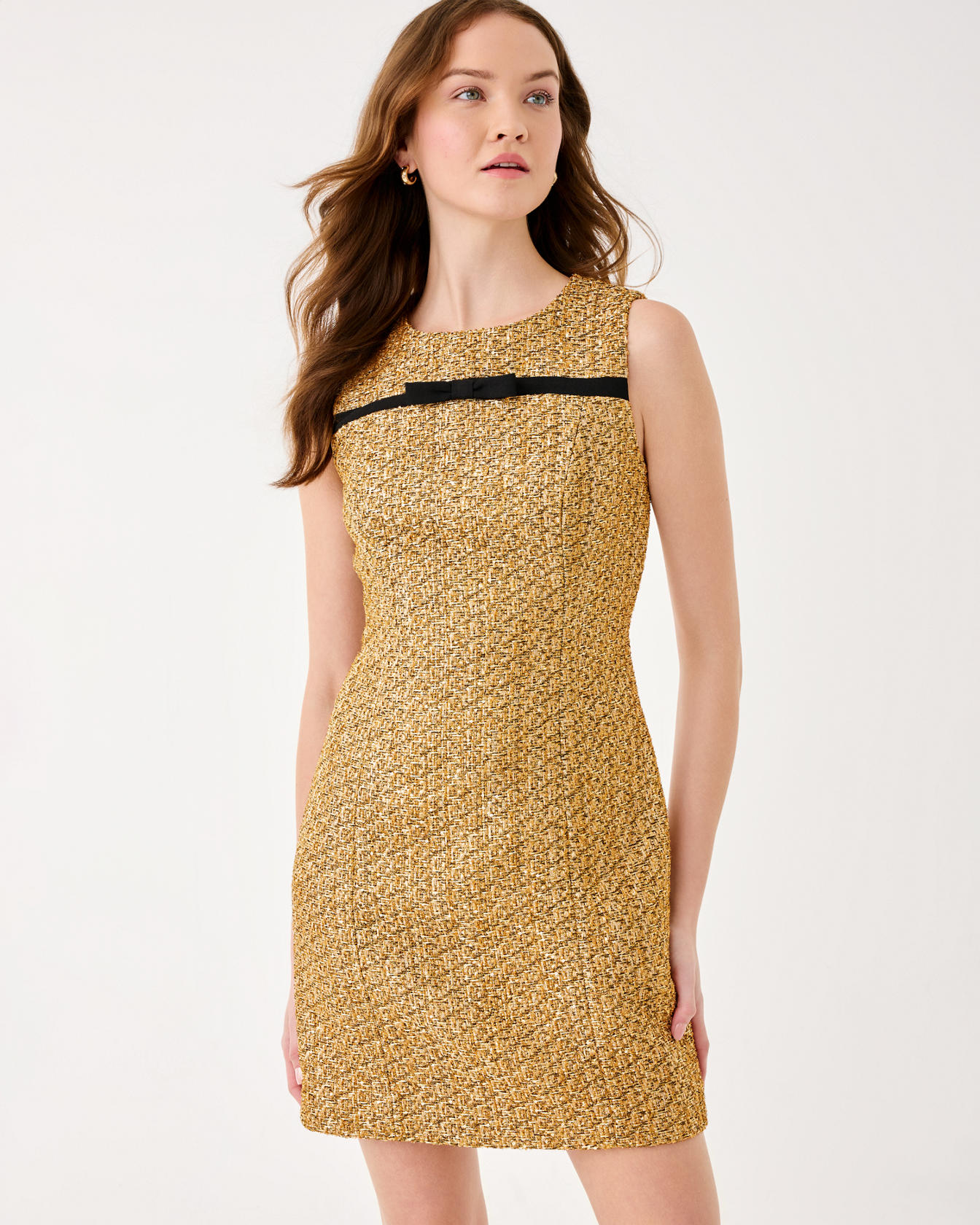 Ritzy Boucle Shift Dress