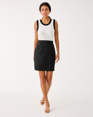 Candee Jacquard Pencil Skirt